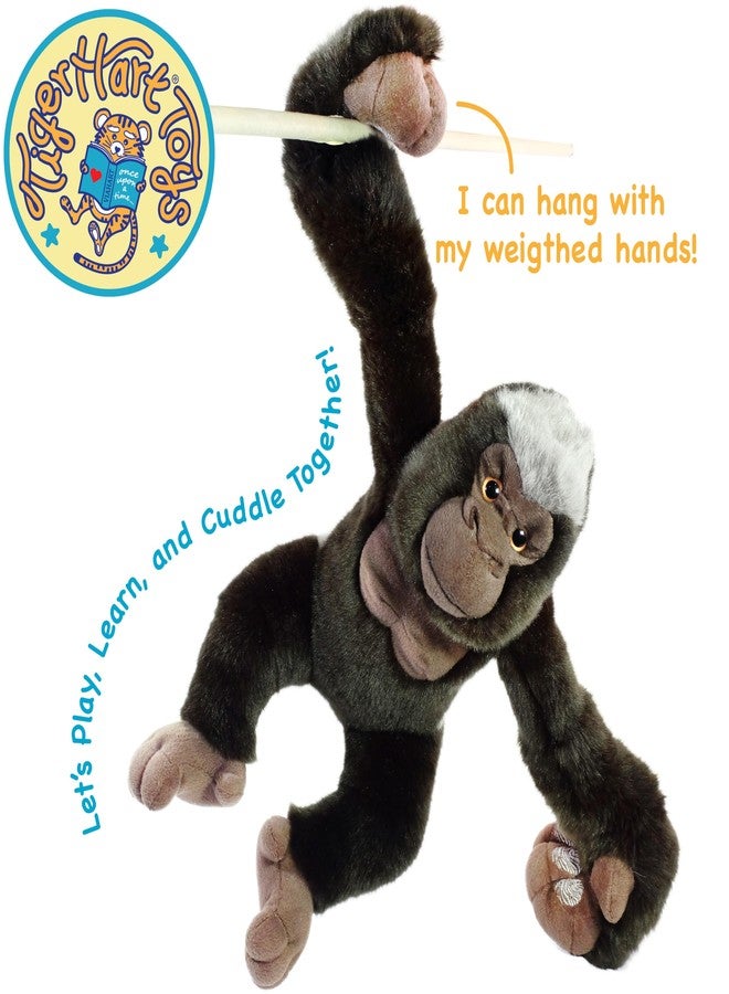 TigerHart Geraldo The Gorilla - 14 Inch (with Hanging Arms Outstretched) Stuffed Animal Plush Monkey - Image 5